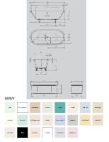 Kaldewei vana Avantgarde Centro duo oval 180x80x47 cm, č. 128-7G otvor pro madlo, panel 282810170001